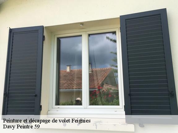 Peinture et décapage de volet  feignies-59750 Davy Peintre 59